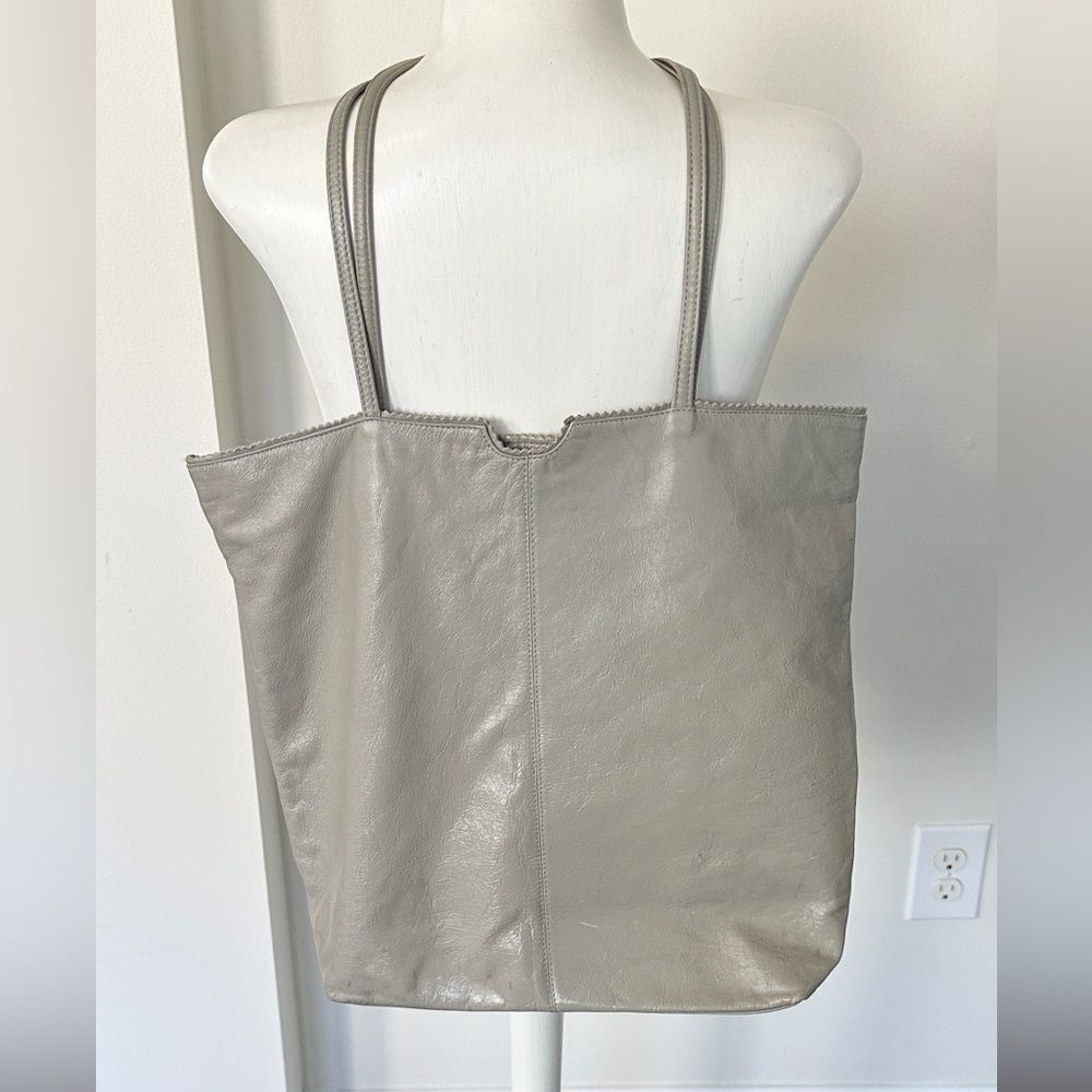 Latico Gray Leather Tote Bag